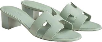 Herm&egrave;s Light Green Oasis Sandals Size 37