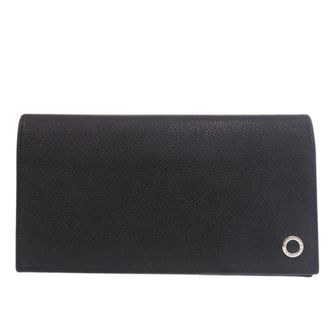 Bulgari Black Leather Coin Purse/Coin Case (Pre-Owned)