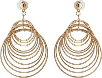 Jessica Simpson Multi Hoop Drop Earrings Yellow Gold-Tone, Statement Hoops at Nordstrom