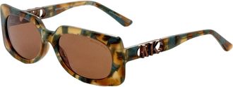 Michael Kors Womens 56 mm Green Sunglasses