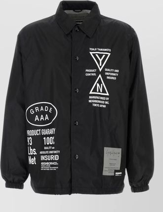 Yohji Yamamoto nylon neighborhood windbreaker jacket collared design