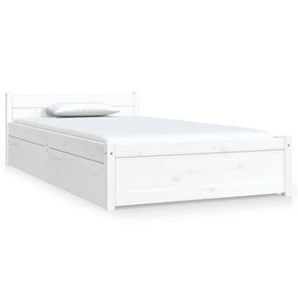 Berkfield Home Bed Frame with Drawers White 90x190 cm Single