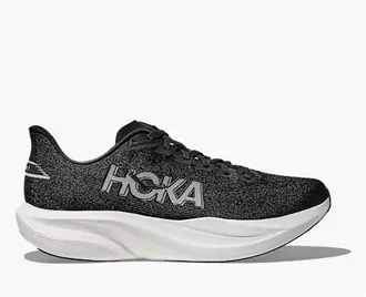 Hoka One One Womens Mach 7 Running Shoes In Black White