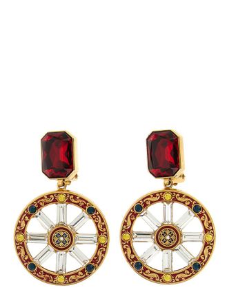 Dolce & Gabbana Multicolor Ruota Carretto Drop Earrings