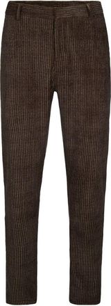 Emporio Armani Regular Fit Textured Brown Stretch Pants