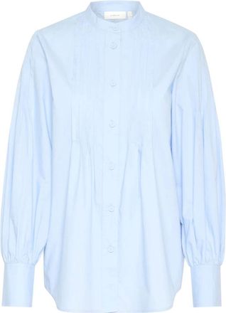 Inwear Pintucks Overhemdblouse Windsurfer - Dames - Overhemden - Blauw - XS - Katoen - Overhemden