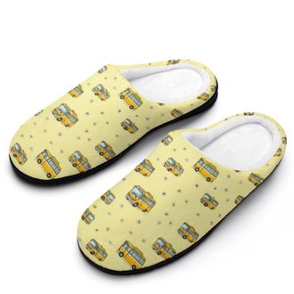 Generic School Bus Womens Slippers Winter Warm House Shoes Indoor Outdoor Hotel Slipper