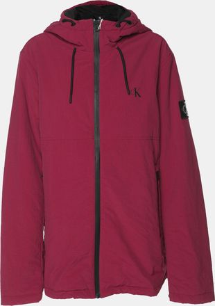 Calvin Klein Magenta Nylon Hoodie Jacket