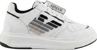 Emporio Armani Platform Sneakers - Dames - Schoenen - Wit - Maat: 40 EU Katoen