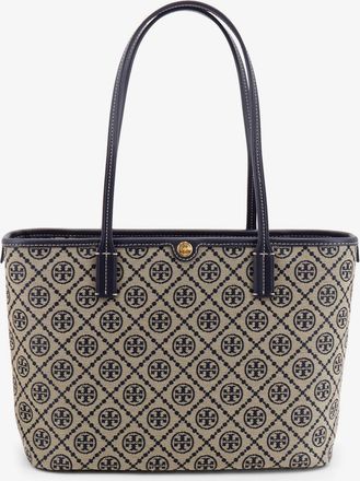 Tory Burch Borsa a spalla T Monogram Small Zip in tela spalmata - TORY BURCH - gender_Woman