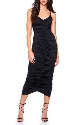 Susana Monaco Gathered Maxi Dress in Black at Nordstrom Rack, Size Medium