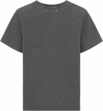 Golden Goose Logo-Print Cotton T-Shirt - Charcoal