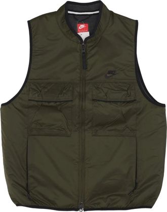 Nike Tech Fleece Utility Vest Cargo - Heren - Bodywarmers - Groen - M - Katoen - Fitness