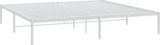 vidaXL Estructura de cama sin colchón metal blanco 180x200 cm Vidaxl