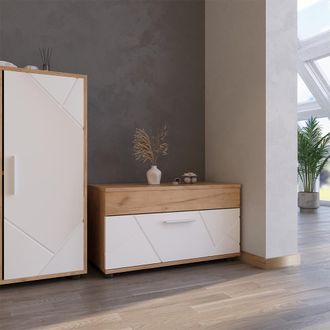 Vicco Estanter&iacute;a Berno, Oro Potencia Roble/blanco, 70.8 X 38.9 Cm Archivador