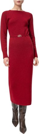 Twinset Abito Maglia Lungo Collo Alto - Dresses - Mujer - Rojo - S