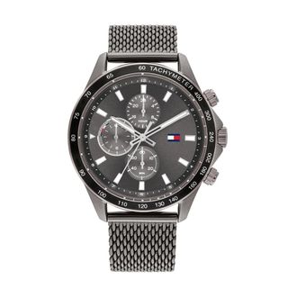 Tommy Hilfiger Accessoires, Heren, Grijs, ONE Size, Chronograaf Horloge