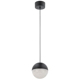 Netlighting Kichler Moonlit Integrated LED Spherical Pendant Ceiling Light Matte Black 3000K