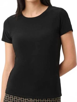 Joseph Ribkoff Short Sleeve Top In Black