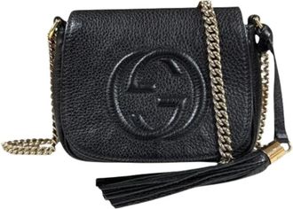Gucci Pre-owned Shoulder Bag - Dames - Vintage Schoudertas - Zwart - ONE Size - Leer - Vintage