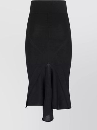 Rick Owens high-waisted flared hem skirt