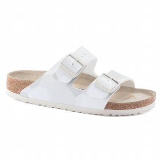 Birkenstock Womens Arizona Birko-Flor Sandal - Narrow Width In Desert Soil Camo White
