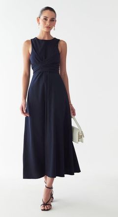 Willa Revival Midi Dress in Navy Blue at Nordstrom, Size 4