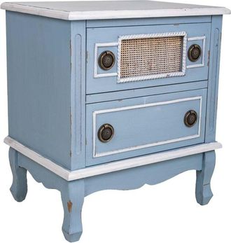 Wanderlust Deco Wanderlust Deco - Mesita de madera azul 50x36x56,5