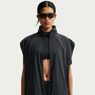 Nike Womens SKIMS Stretch Nylon Oversized Vest in Black | IU2225-055