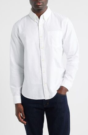 AG - Adriano Goldschmied Dean Classic Fit Button-Down Shirt in White at Nordstrom, Size Xx-Large