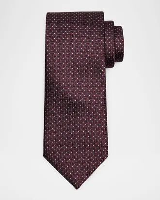 Brioni Men & apos;s Micro-Woven Jacquard Silk Tie