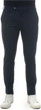 PT01 Houndstooth Skinny Fit Chino Broek - Heren - Chinos - Blauw - M - Wol - Broeken