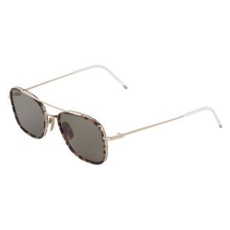 Thom Browne Acetate en Titanium Rechthoekige Aviator Zonnebril - unisex - Accessoires - Veelkleurig - Maat: 51 MM
