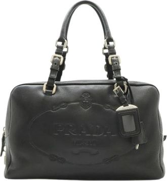 Prada Pre-owned Vintage Shoulder Tote - Dames - Vintage Handtas - Zwart - ONE Size - Leer - Vintage