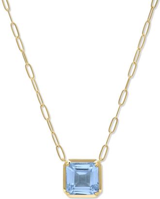 Anzie Cléo Carré Grande Square Pendant Necklace in Blue at Nordstrom, Size One Size Oz