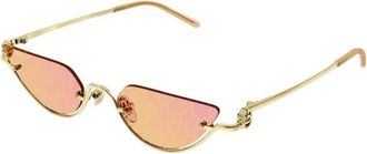 Gucci Zonnebrillen - Dames - Zonnebrillen - Geel - 53 MM - Nylon - Accessoires