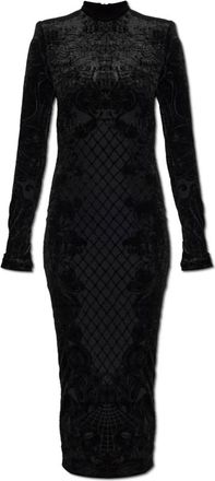 Balmain Fluwelen Jurk - Dames - Casual kleedjes - Zwart - S - Polyester - Kleedjes