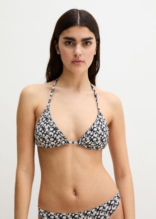 Marc O'Polo Bandeau-Bikini-Top MARC OPOLO Millefleur, Damen, Gr. XL (46), N-Gr, millefleur print schwarz navy, Obermaterial: 84% Polyamid, 16% Elasthan, Bikini-Ob