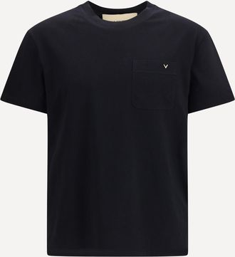 Valentino Cotton T-shirt with VGold Male S