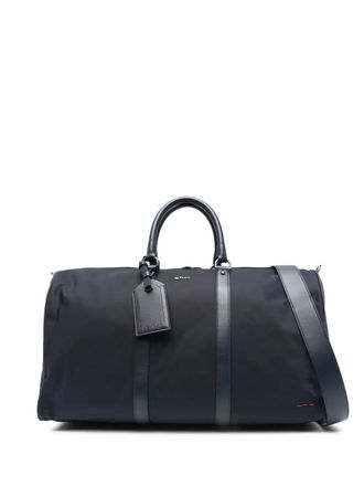 Kiton logo-plaque travel bag - men - Fabric - One Size - Blue