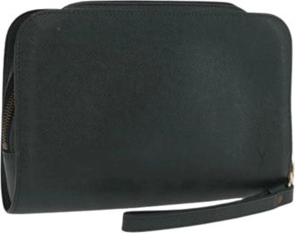 Louis Vuitton Pre-owned Clutches, female, Green, Size: ONE SIZE Pre-owned Leather Clutch