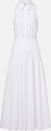 Staud Vestido midi Romy de popel&iacute;n de algod&oacute;n