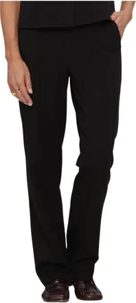 Object Object, Broeken, Dames, Zwart, M, Polyester, Objlisa MW Straight Pant Noos