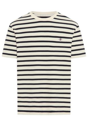 GANT T-Shirt »WAFFLE STRIPE« mit Struktur, gestreift, regular fit, Rundhals