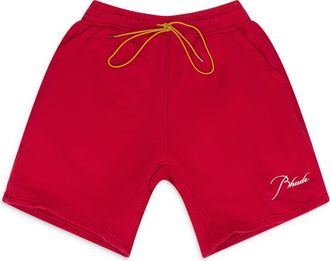 Rhude RED LOGO EMBROIDERED DRAWSTRING SWEATSHORT