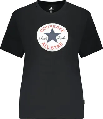 Converse Zwarte Katoenen Dames T-Shirt