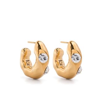 Forte_Forte Earrings, female, Yellow, Size: ONE SIZE Dangling Strass Earring