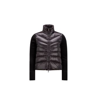 Moncler Moncler Padded Wool Zip-up Cardigan, Women, Black, Size: Xs