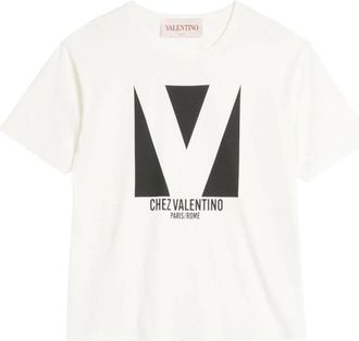 Valentino Garavani V Logo T-Shirt - Heren - T-shirts - Wit - S - Tops