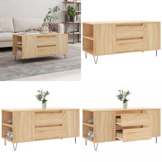 vidaXL Tavolino Salotto Rovere Sonoma 102x44,5x50 cm Legno Multistrato - Tavolino in legno - Tavolino in legno multistrato